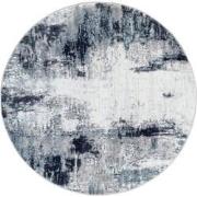 Rond Modern Abstract Tapijt GIULIA - Blauw/Grijs - Ø 160 cm