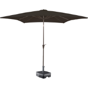 Kopu® Malaga Parasol Vierkant 200x200 cm met Knikarm - Antraciet