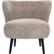 Fauteuil Bouclé - Taupe - Fauteuil Pieter