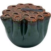 Villa Pottery  Groen Rode Vaas Okki - 23x18