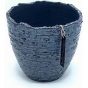 Villa Pottery  Zwart Blauwe pot Stelvio - 24x21