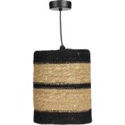 Mica Decorations Hanglamp Jinx - 15x15x20 cm - Jute - Zwart