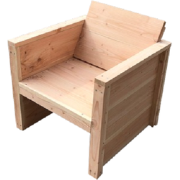 Wood4you - Tuinstoel Vlieland Douglas - Bouwpakket 65Lx72Hx57D cm