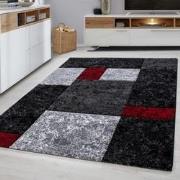 Tapijtenloods Basic Collection Modern Vloerkleed Rood / Grijs Laagpoli...