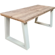 Wood4you - Kinderbureau - Vancouver steigerhout 150Lx70Dx75H wit