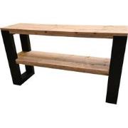 Wood4you - Side table New Orleans steigerhout 180Lx78HX38D cm zwart