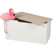 MISOU Opbergbox - met Deksel - Opberger - Speelgoedbak - 80x40cm - Wit...