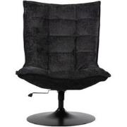 Fauteuil Sam Black van Furnilux - Stof - Met en ronde voet - Verstelba...