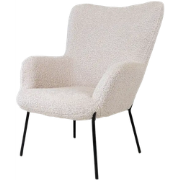 Rosemarie teddy fauteuil gebroken wit