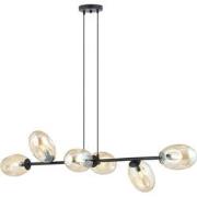 moderne hanglamp Tosi Zwart 6-lichts