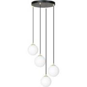 retro hanglamp Royal Zwart 4-lichts