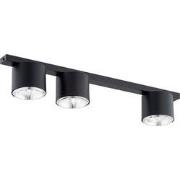 minimalistische plafondlamp Pizzo Zwart 3-lichts