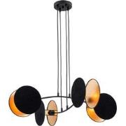 moderne hanglamp Basile Zwart 4-lichts