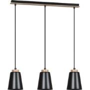 scandinavische hanglamp Romano Zwart 3-lichts