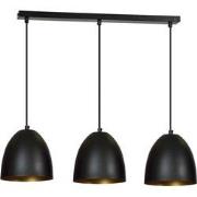 moderne hanglamp Santis Zwart 3-lichts