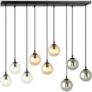 moderne hanglamp Fabbri Zwart 9-lichts