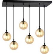 moderne hanglamp Fabbri Zwart 6-lichts