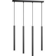 minimalistische hanglamp Longo Zwart 4-lichts