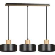 scandinavische hanglamp Leone Zwart 3-lichts