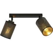 industriële plafondlamp Donati Zwart 2-lichts