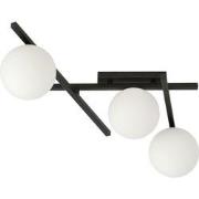 moderne plafondlamp Gentile Zwart 3-lichts