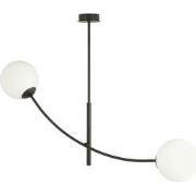 moderne plafondlamp Bassi Zwart 2-lichts