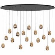 Moderne Hanglamp Golden egg Zwart