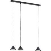 minimalistische hanglamp De angelis Zwart 3-lichts