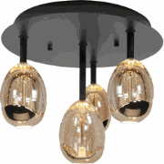 Moderne Plafondlamp Golden egg Zwart