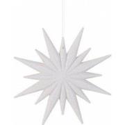 Light & living - Ornament Ster Wit met glitter