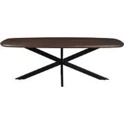 Livingfurn - Eetkamertafel Jesper Danish Oval Brown 230 cm - Mangohout