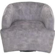 HSM Collection-Draaifauteuil Adore 180-80x77x71-Dolfijn Grijs/Zwart-St...