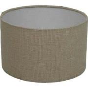 HSM Collection-Ronde Lampenkap-ø32x20-Wit-Jute/Wol