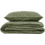 Overtrekset katoen satijn olive green (overtrek zonder kussenslopen) 2...