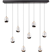 Highlight - Transparant Egg - Hanglamp - LED - 115 x 18  x 150cm - Zwa...