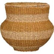 Mica Decorations Tacoma Opbergmand met Deksel - H48 x Ø55 cm - Jute - ...