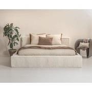 Adore Ledikant Melody 180 x 200 Rib Teddy - Pearl Beige - Met Opbergru...