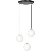 retro hanglamp Royal Zwart 3-lichts