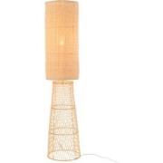 J-line - Lamp Room Linnen/bamboe Naturel - 30x30x141cm