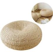 Fine Asianliving Poef Handgevlochten Narcis Rotan Naturel D50xH18cm