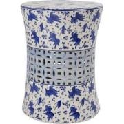 Fine Asianliving Keramische Kruk Blauw Wit Porselein Handgemaakt