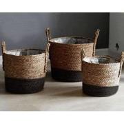 Fine Asianliving Oosterse Mand Handgemaakt Naturel Waterplanten Set/3