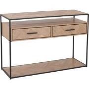 J-line - Console Zigzag 2 Lades Hout/metaal Naturel/zwart - 120x40x80c...