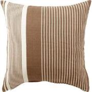 J-line - Kussen Mik Katoen Beige/bruin - 50x50x10cm