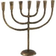 J-line - Kandelaar Menorah Aluminium Brons - 54x16x54cm