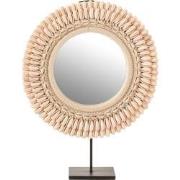 J-line - Spiegel Op Voet Mona Schelpen Licht Rose Large - 37x12.5x52.5...