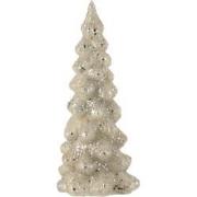 J-line - Kerstboom Deco Suiker Glas Blinkend Licht Grijs/zilver Large ...