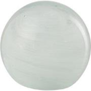 J-line - Presse-papier Twister Rond Glas Wit Small - 11x11x11cm