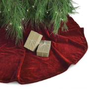 Unique Living - Treeskirt Kelsey 120Øcm red - Kerstboomkleed