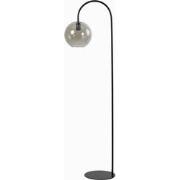 Light&living Vloerlamp 45x28x158 cm SUBAR mat zwart+smoke glas